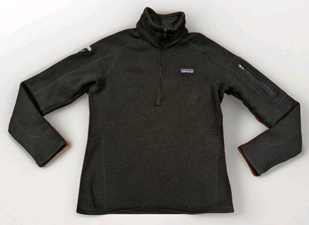 Patagonia 1/4 Zip Fleece Pullover Womens S Black Vail Colorado Sweater Jacket